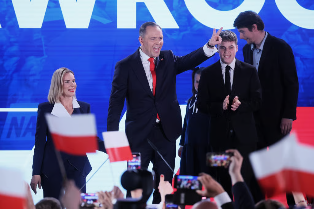Leszek Szymanski/EPA-EFE - novi poljski predsednik Karol Nawrocki