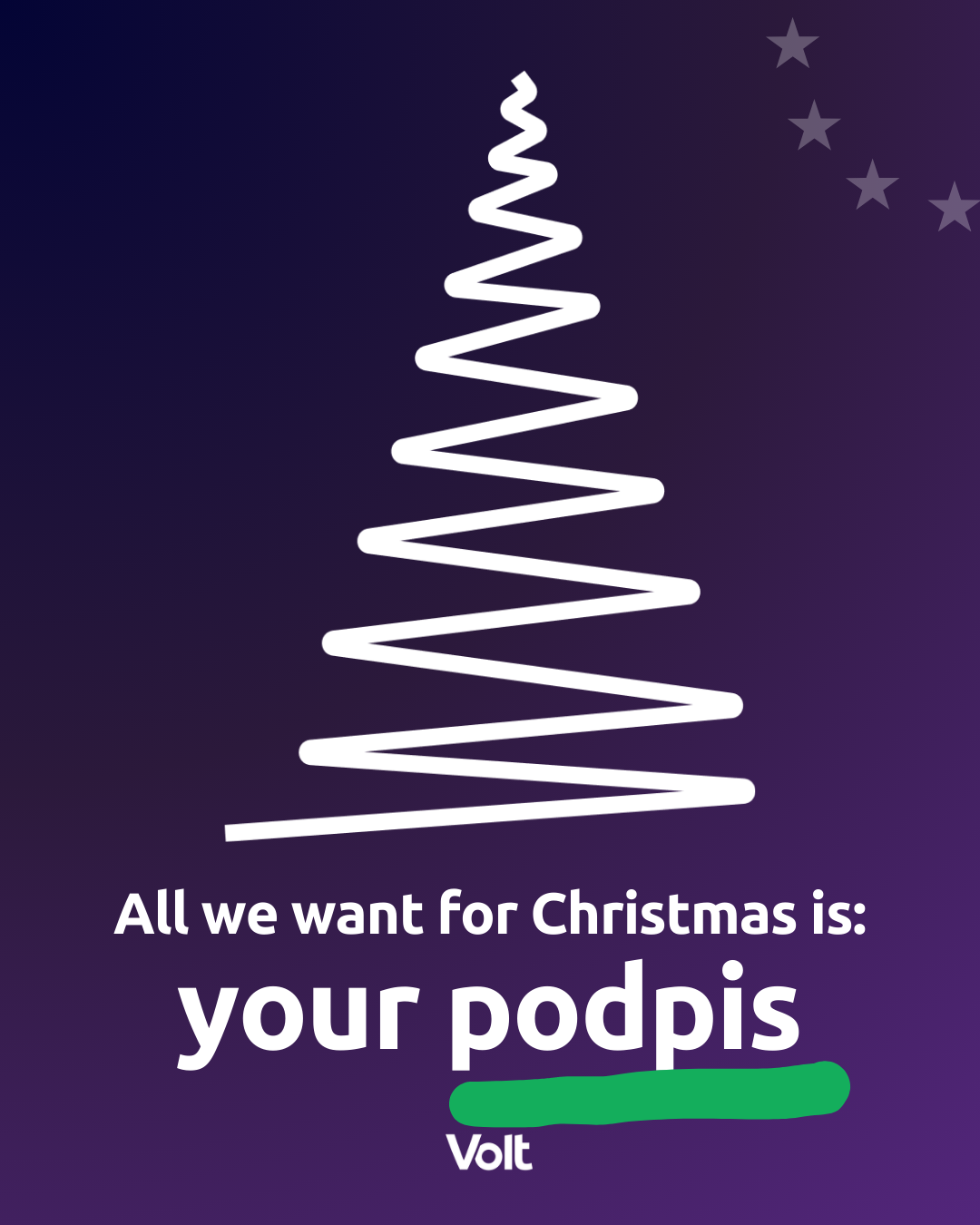 All we want for Christmas is your podpis
